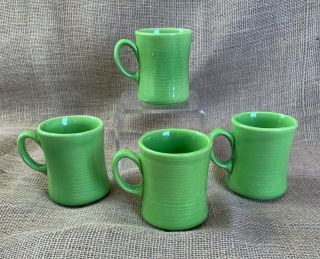 Vintage Metlox Colorstax Fern Green Coffee Mugs - Set of 4 2