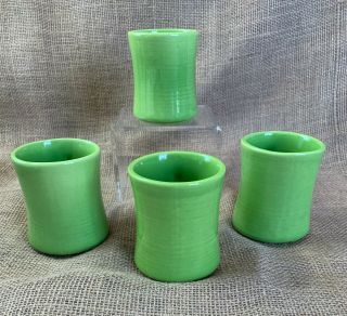 Vintage Metlox Colorstax Fern Green Coffee Mugs - Set of 4 4