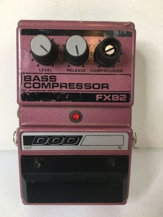 Vintage Dod Fx82 Bass Compressor Guitar Effect Pedal,  Effects