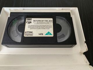 RARE Vintage 1983 Star Wars Return Of The Jedi Betamax Video UK Ex Big Box 6