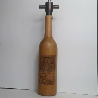Vintage Olde Thompson 1970 Chateau Bordeaux Wine Bottle Pepper Mill Grinder Wood