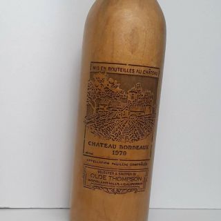 Vintage Olde Thompson 1970 Chateau Bordeaux Wine Bottle Pepper Mill Grinder Wood 4