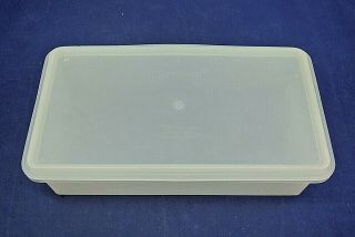 Vintage Tupperware Covered Container,  Oblong,  11 - 1/2 " X 6 " X 3 - 1/2 "