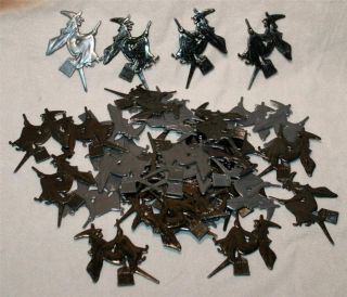 35 Vintage Halloween Witch Plastic Cupcake Picks & Cake Toppers