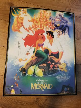 Vintage Disney The Little Mermaid Movie Poster 16x20 Osp 81668 Ariel Framed