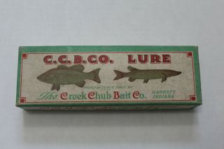 Rare Vintage Creek Chub Ccbc Empty Box Only For Husky Injured Minnow 3500