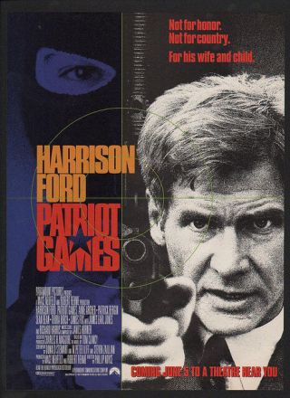 1992 Patriot Games Movie - Harrison Ford - Anne Archer Vintage Ad