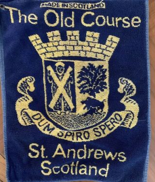 Golf Towel - The Old Course St Andrews Scotland Vintage Golf Towel 16x14