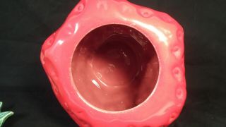 Vintage McCoy Ceramic Strawberry Cookie Jar with Lid 263 4