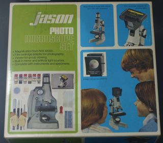 Vintage 1978 Jason 1200x Magnification Photo Microscope Set Model 717