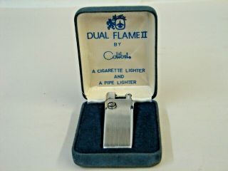 Vintage Colibri Dual Flame Cigarette And Pipe Lighter Ex