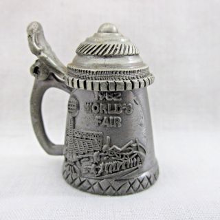 Vintage Souvenir Pewter Beer Stein Thimble From 1982 World 