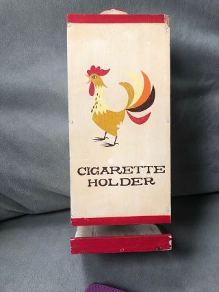 Vintage Holt Howard Rooster Wooden Cigarette Holder Wall Hanging,  Rare Japan