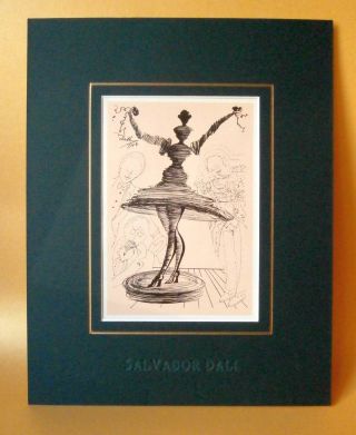 Salvador Dali 1948 Limited Authentic Lithograph,  Broadway Dancer,  Signed