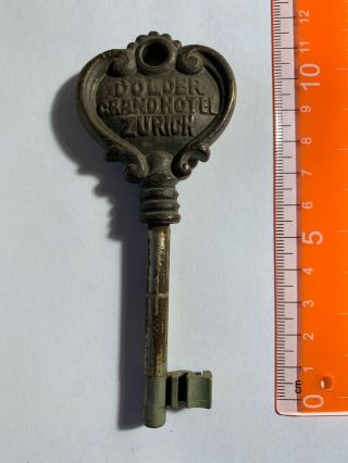 Very Rare Vintage Room Key From The Dolder Grand Hotel,  Zurich Room 93