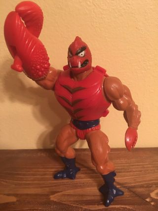Vintage 1981 Clawful W/ Shield He - Man Masters Of The Universe Motu Action Figure