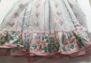 Vintage Sheridan Queen Skirt Dust Ruffle 15” Made Usa Shabby Chic
