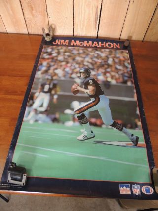 1987 Starline Jim Mcmahon Chicago Bears Poster,  22 By 34 ",  Vintage Nfl Qb