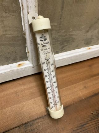 Vintage Standard Oil Advertising Glass Thermometer Haven Indiana Gas 4
