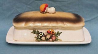 Vintage 1976 Sears Merry Mushroom Butter Dish