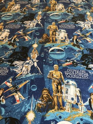 Vintage BIBB Star Wars Twin Size Flat and Fitted Sheet Bedding Set 1977 2
