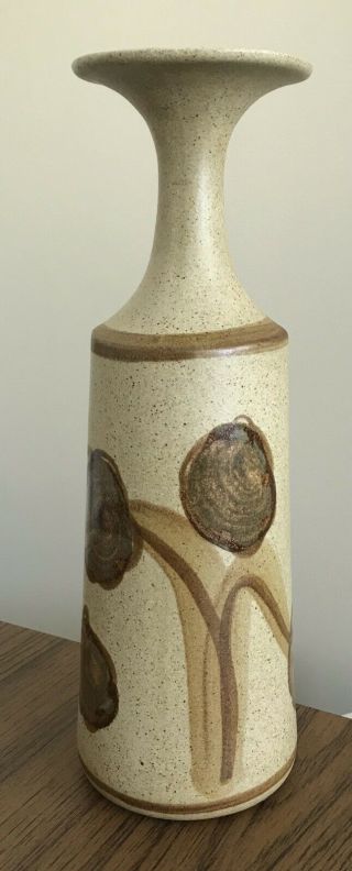 Vintage Massive 16.  5” Pottery Vase Stoneware Designs West Mid Century Modern