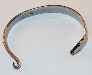 Vintage Retro Silvertone Snake Figural Wrap Snake Skin Cuff Bangle Bracelet