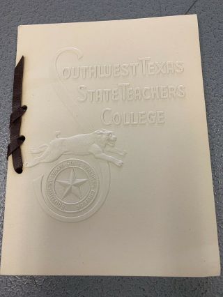 Vintage Southwest Texas State Teachers College San Marcos Souvenir Picture Book