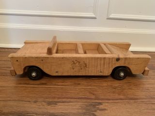 Vintage Community Playthings Wooden Convertible Car