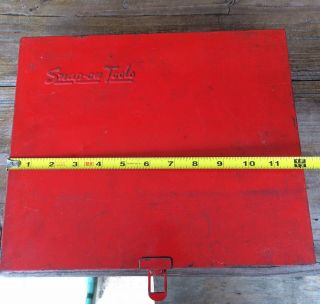 Vintage Snap On Empty Red Metal Tool Box