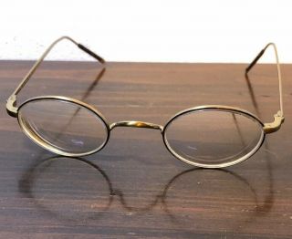 Vintage Calvin Klein Round Rx Eyeglasses 147 553 Metal 42 - 24 - 140 Frame Italy