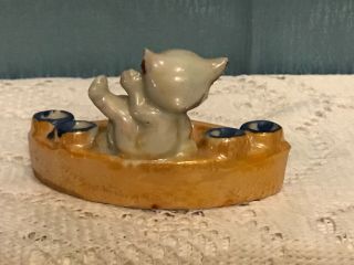 Vintage (Luster ware) Cat Ashtray And Cigarette Holder Made In Japan 5