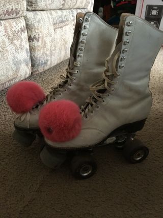 Vintage Betty Lytle Roller Skates 7/7.  5 Cleveland Plates Fo - Mac Wheels