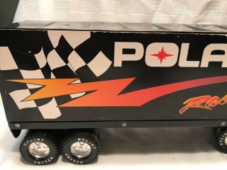 Very Rare Vintage Pressed Steal Nylint Polaris Racing Semi Truck And Trailer 3