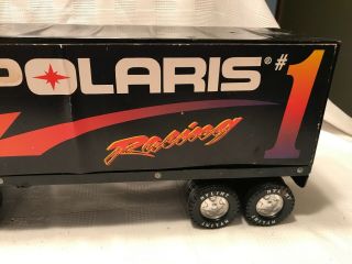 Very Rare Vintage Pressed Steal Nylint Polaris Racing Semi Truck And Trailer 6
