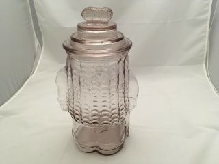 Vintage Mr.  Peanut Glass Jar 3
