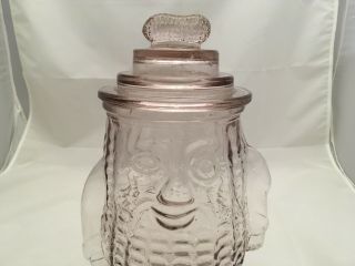 Vintage Mr.  Peanut Glass Jar 4