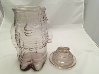 Vintage Mr.  Peanut Glass Jar 5