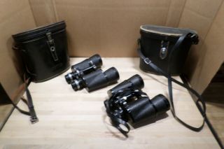 Vintage Nikon Monarch 7 X 50 Feather Weight Binoculars And Penncrest Binoculars
