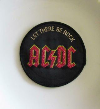Ac/dc Let There Be Rock Vintage Sew On Patch From The 1980 