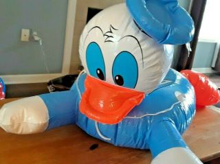 Vintage Donald Duck Pool Float - Inflatable Ride - On Toy Walt Disney Intex Wetset