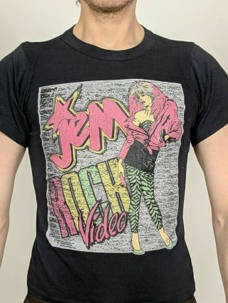 Vintage Jem & The Holograms " Rock Video " T - Shirt From 1989