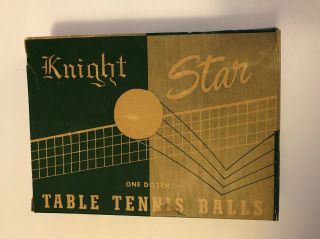 Knight Star Vintage Table Tennis Balls One Dozen Ping Pong