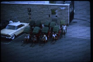 (038) Vintage 1964 35mm Slide Photo - Hong Kong - Rickshaws