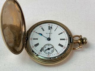 Antique 1905 Gold Filled Elgin Full Hunter Pocket Watch Not Running