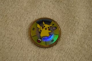 Vintage Pokemon Battling Coin 1999 Rare 25 Pikachu