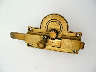 Old Vintage British Rail (e) Region Brass Toilet Door Sliding Lock