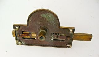 old vintage British Rail (E) region brass toilet door sliding lock 2