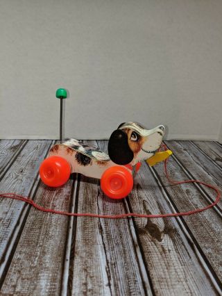 Vintage Fisher Price Little Snoopy Pull Toy Dog 1968 693