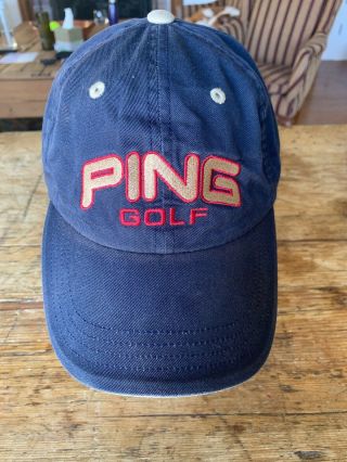 Vtg 90s Ping Logo Embroidered Golf Cap -